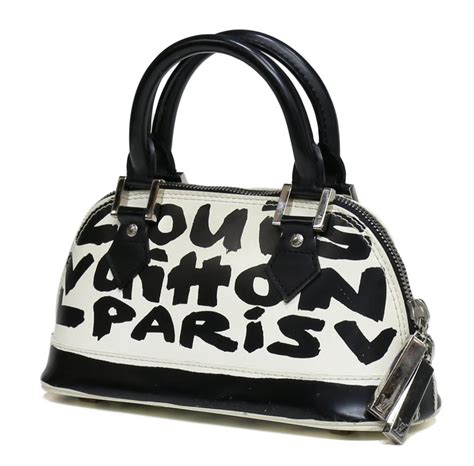 louis vuitton graffiti bag black and white